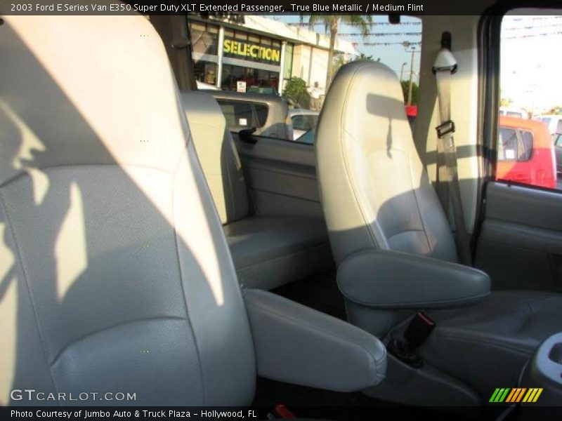 True Blue Metallic / Medium Flint 2003 Ford E Series Van E350 Super Duty XLT Extended Passenger