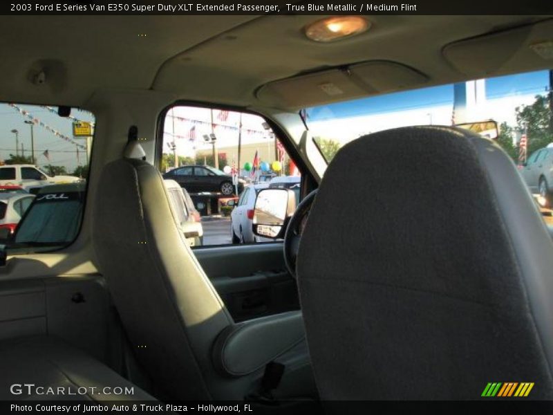 True Blue Metallic / Medium Flint 2003 Ford E Series Van E350 Super Duty XLT Extended Passenger