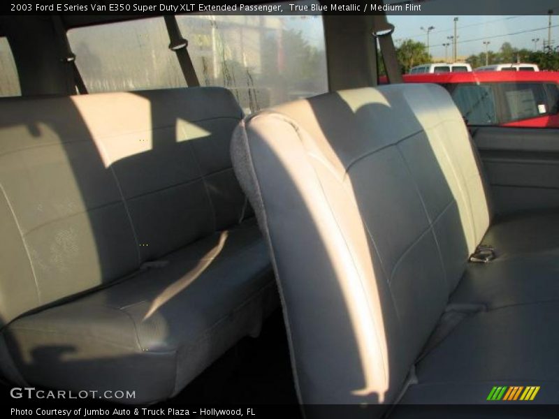 True Blue Metallic / Medium Flint 2003 Ford E Series Van E350 Super Duty XLT Extended Passenger