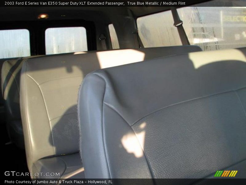 True Blue Metallic / Medium Flint 2003 Ford E Series Van E350 Super Duty XLT Extended Passenger