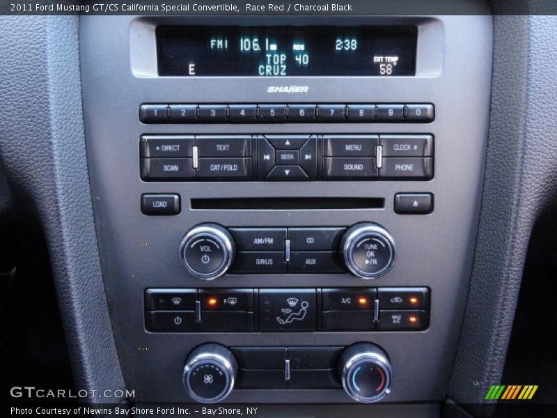 Controls of 2011 Mustang GT/CS California Special Convertible