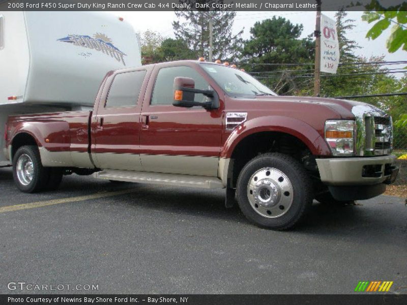 Dark Copper Metallic / Chaparral Leather 2008 Ford F450 Super Duty King Ranch Crew Cab 4x4 Dually
