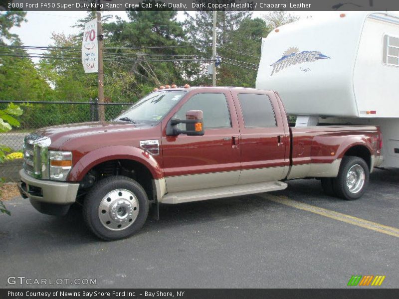 Dark Copper Metallic / Chaparral Leather 2008 Ford F450 Super Duty King Ranch Crew Cab 4x4 Dually
