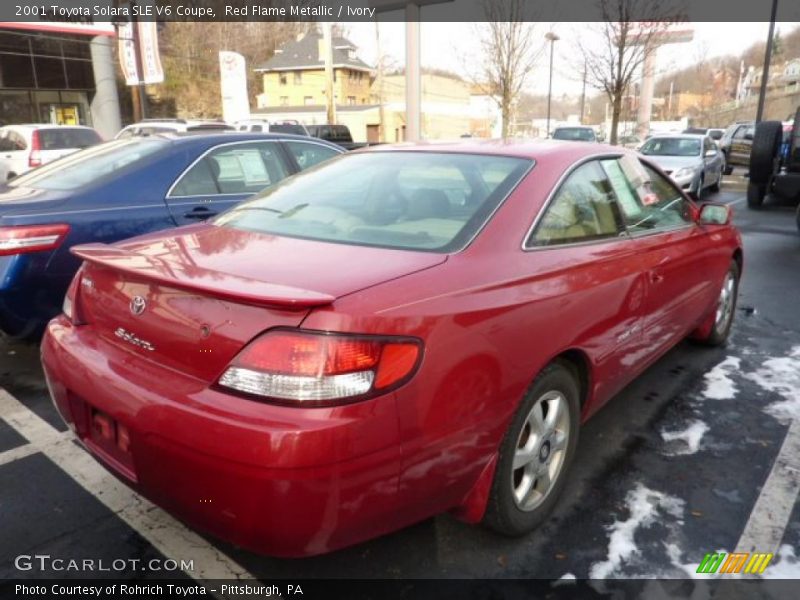 Red Flame Metallic / Ivory 2001 Toyota Solara SLE V6 Coupe