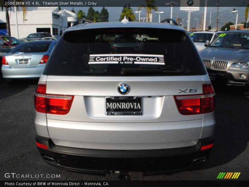 Titanium Silver Metallic / Grey 2008 BMW X5 4.8i