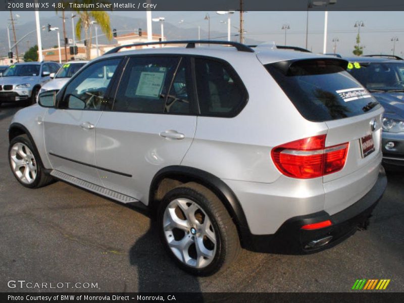 Titanium Silver Metallic / Grey 2008 BMW X5 4.8i