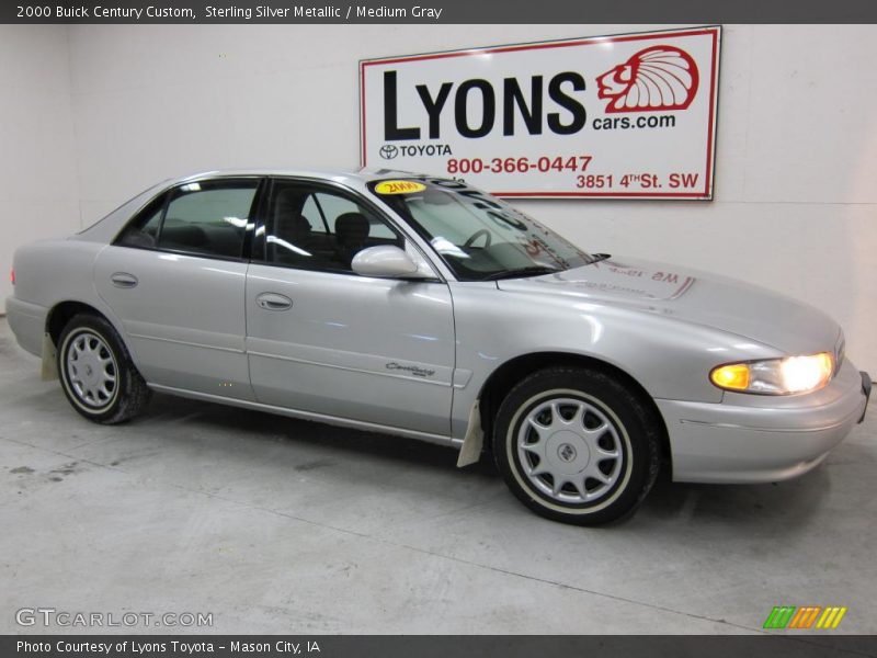 Sterling Silver Metallic / Medium Gray 2000 Buick Century Custom