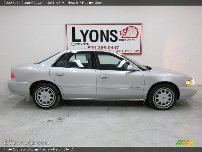 Sterling Silver Metallic / Medium Gray 2000 Buick Century Custom