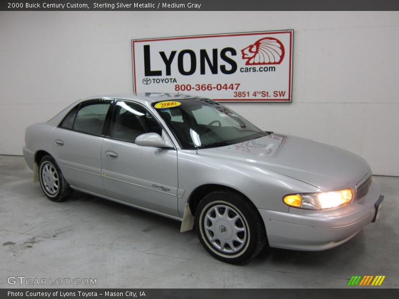 Sterling Silver Metallic / Medium Gray 2000 Buick Century Custom
