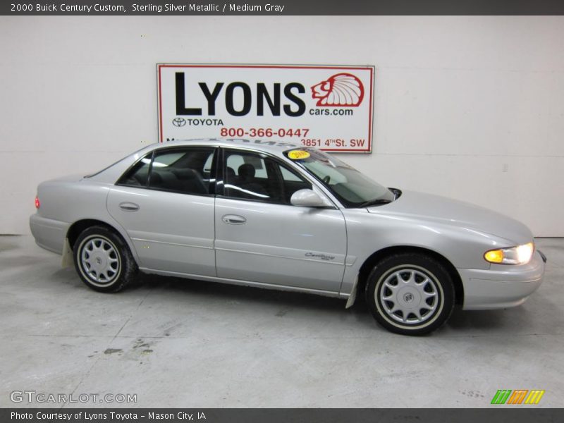 Sterling Silver Metallic / Medium Gray 2000 Buick Century Custom