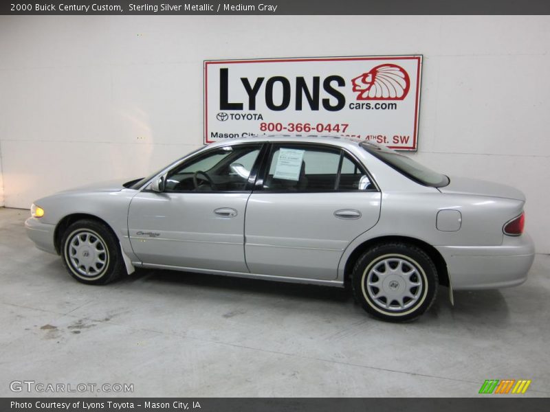 Sterling Silver Metallic / Medium Gray 2000 Buick Century Custom
