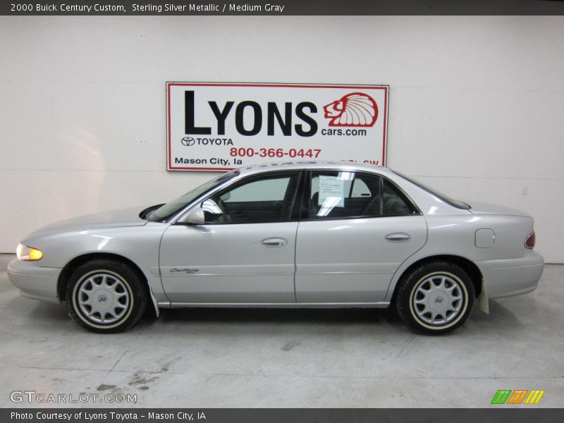 Sterling Silver Metallic / Medium Gray 2000 Buick Century Custom