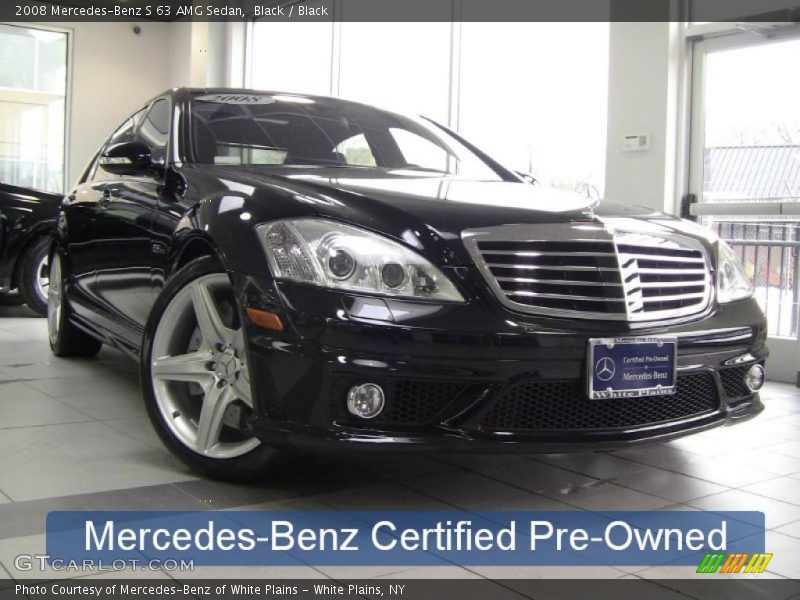 Black / Black 2008 Mercedes-Benz S 63 AMG Sedan