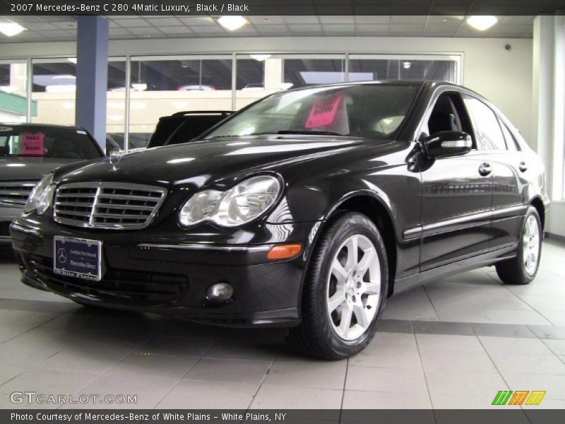 Black / Black 2007 Mercedes-Benz C 280 4Matic Luxury