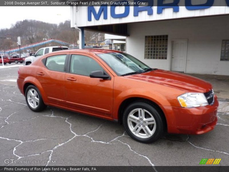 Sunburst Orange Pearl / Dark Slate Gray/Light Slate Gray 2008 Dodge Avenger SXT