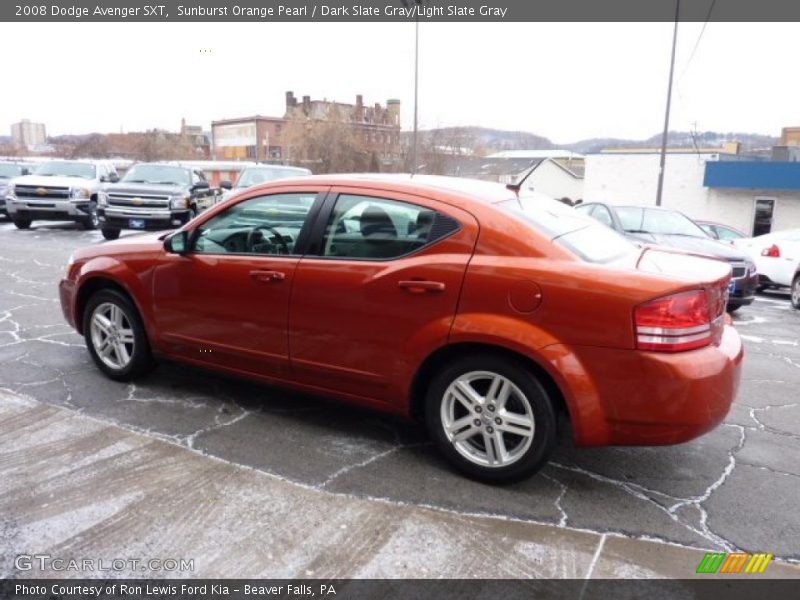 Sunburst Orange Pearl / Dark Slate Gray/Light Slate Gray 2008 Dodge Avenger SXT