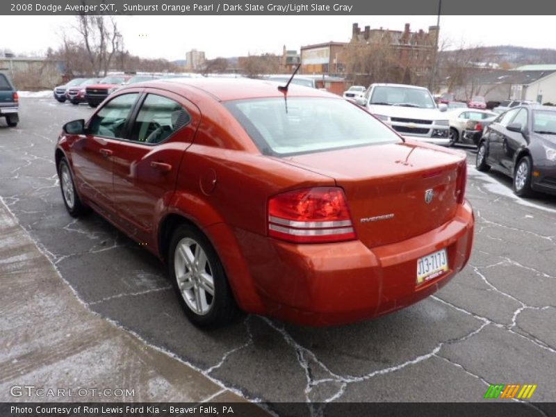 Sunburst Orange Pearl / Dark Slate Gray/Light Slate Gray 2008 Dodge Avenger SXT