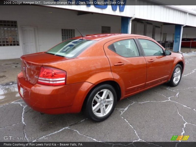 Sunburst Orange Pearl / Dark Slate Gray/Light Slate Gray 2008 Dodge Avenger SXT