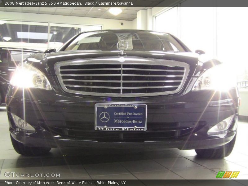 Black / Cashmere/Savanna 2008 Mercedes-Benz S 550 4Matic Sedan