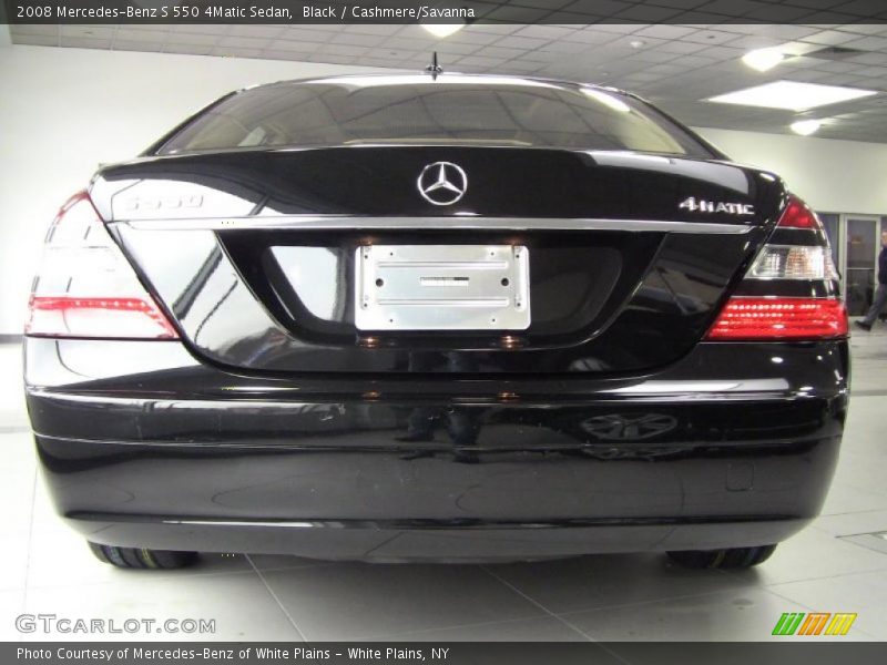 Black / Cashmere/Savanna 2008 Mercedes-Benz S 550 4Matic Sedan