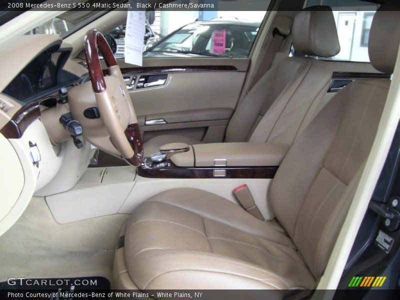 Black / Cashmere/Savanna 2008 Mercedes-Benz S 550 4Matic Sedan