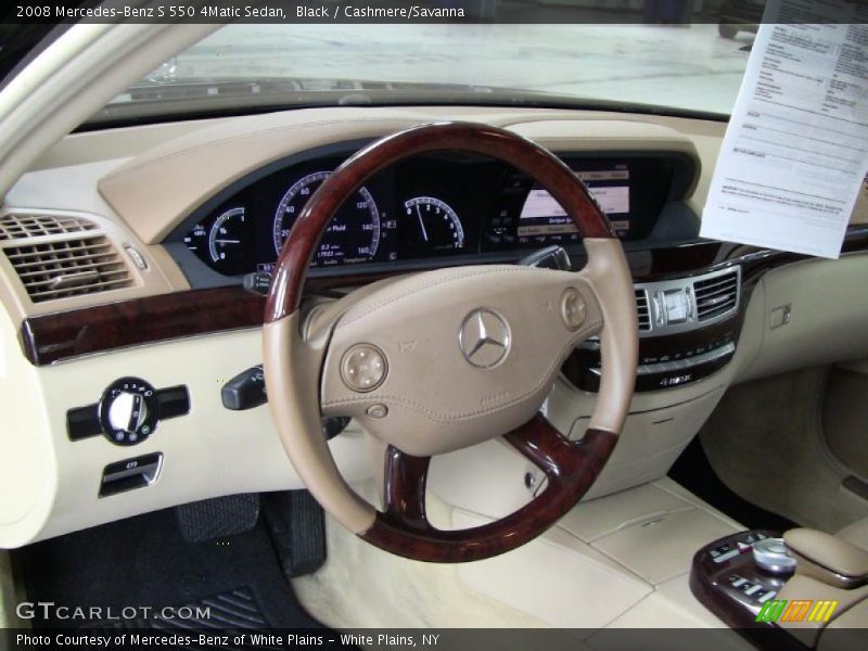 Black / Cashmere/Savanna 2008 Mercedes-Benz S 550 4Matic Sedan