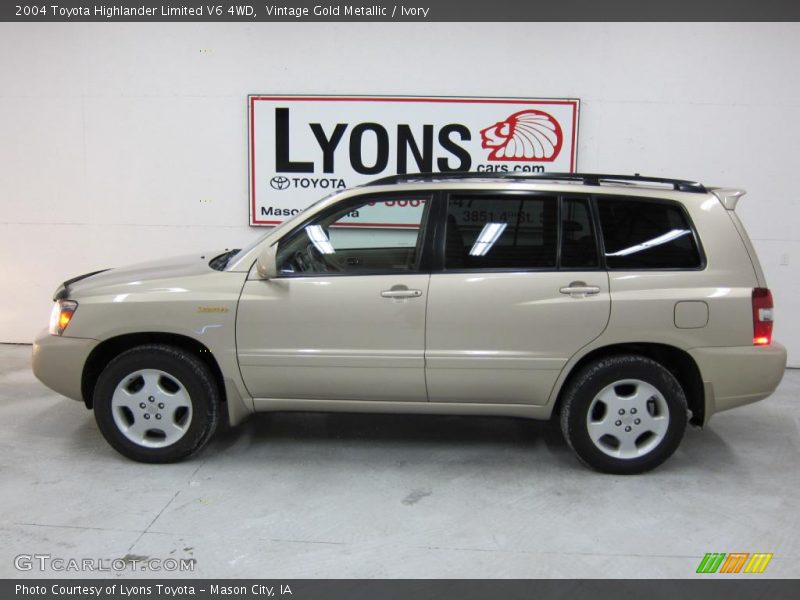 Vintage Gold Metallic / Ivory 2004 Toyota Highlander Limited V6 4WD