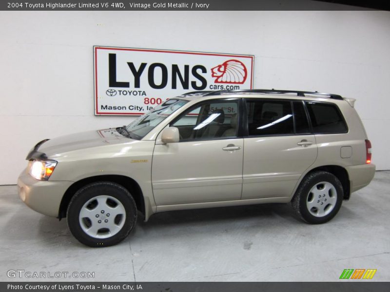 Vintage Gold Metallic / Ivory 2004 Toyota Highlander Limited V6 4WD