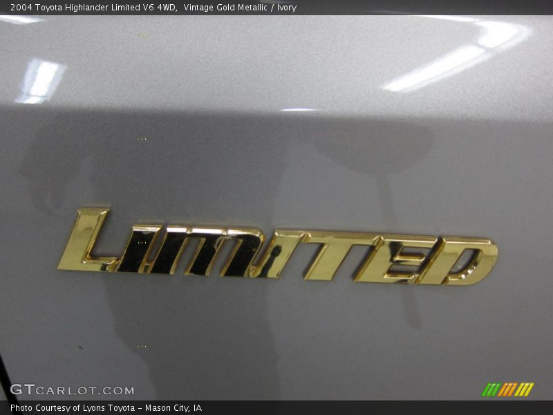 Vintage Gold Metallic / Ivory 2004 Toyota Highlander Limited V6 4WD