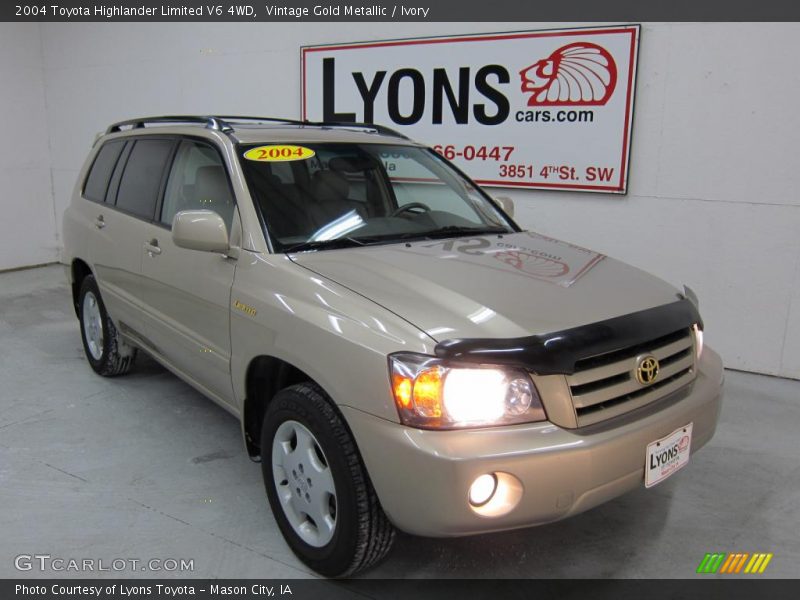 Vintage Gold Metallic / Ivory 2004 Toyota Highlander Limited V6 4WD