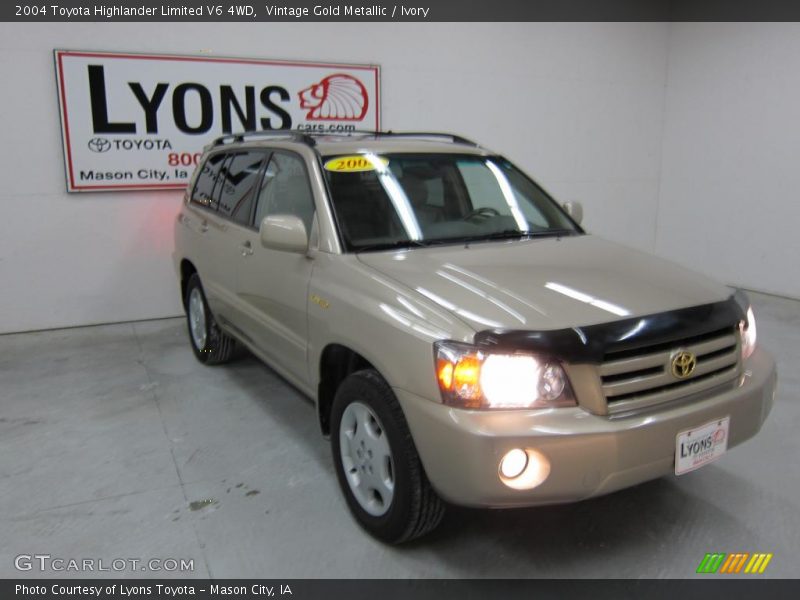 Vintage Gold Metallic / Ivory 2004 Toyota Highlander Limited V6 4WD