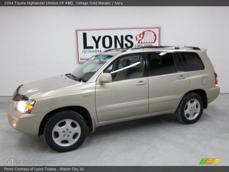 Vintage Gold Metallic / Ivory 2004 Toyota Highlander Limited V6 4WD