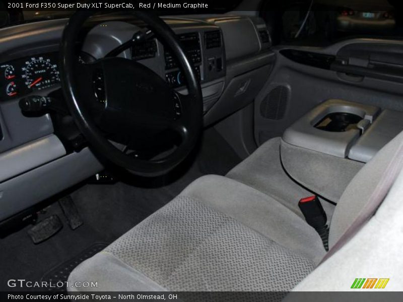 Red / Medium Graphite 2001 Ford F350 Super Duty XLT SuperCab