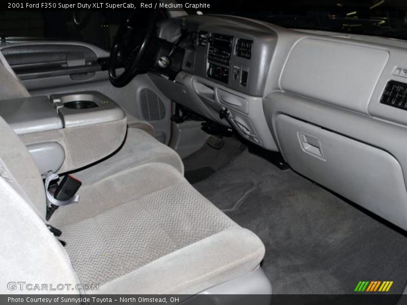 Red / Medium Graphite 2001 Ford F350 Super Duty XLT SuperCab