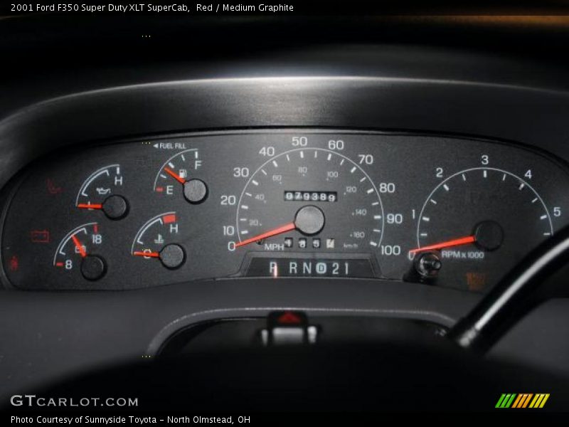 Red / Medium Graphite 2001 Ford F350 Super Duty XLT SuperCab