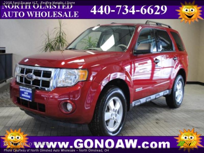 Redfire Metallic / Stone 2008 Ford Escape XLT