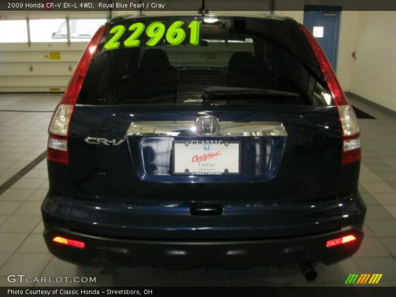 Royal Blue Pearl / Gray 2009 Honda CR-V EX-L 4WD
