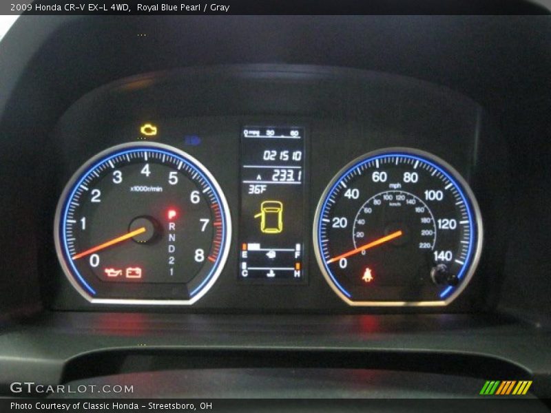 Royal Blue Pearl / Gray 2009 Honda CR-V EX-L 4WD