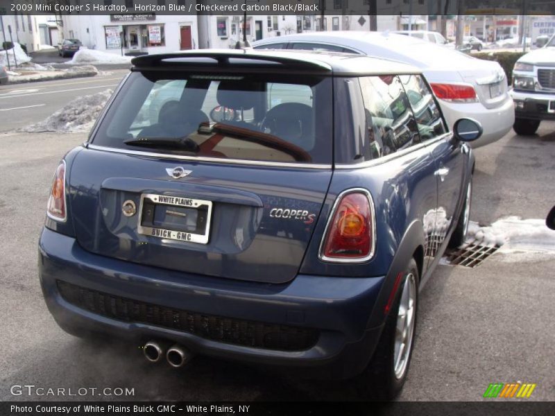 Horizon Blue / Checkered Carbon Black/Black 2009 Mini Cooper S Hardtop