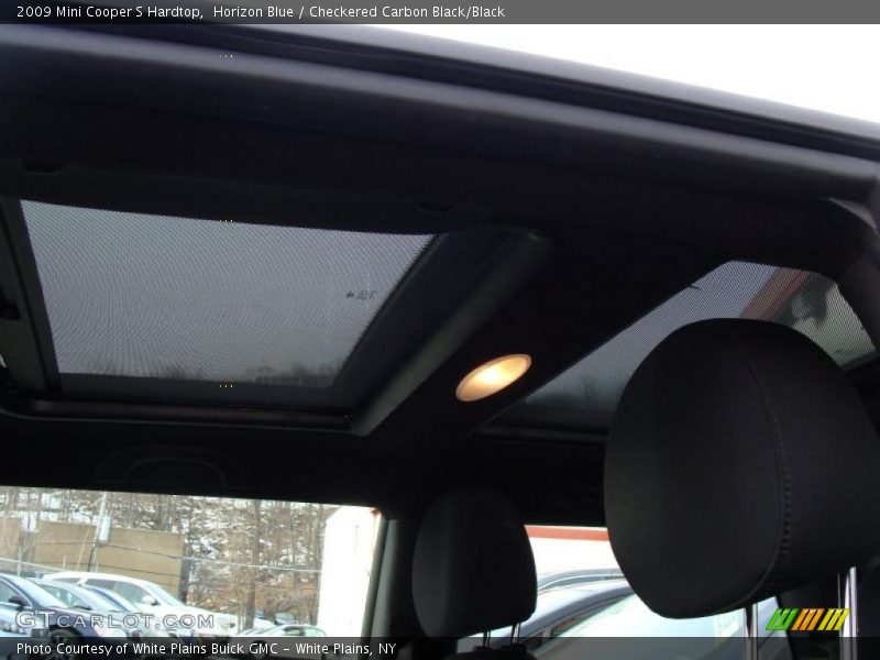 Horizon Blue / Checkered Carbon Black/Black 2009 Mini Cooper S Hardtop