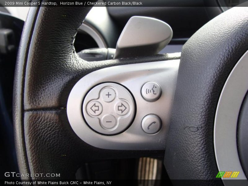 Horizon Blue / Checkered Carbon Black/Black 2009 Mini Cooper S Hardtop