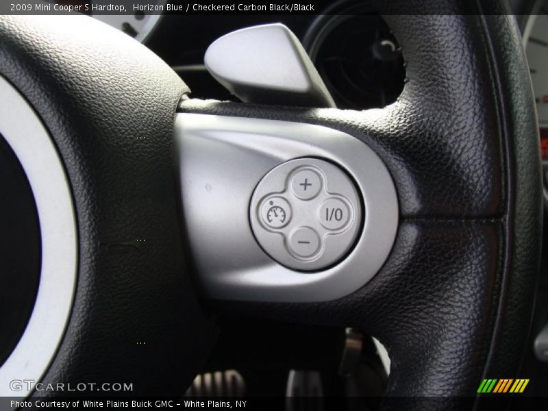 Horizon Blue / Checkered Carbon Black/Black 2009 Mini Cooper S Hardtop