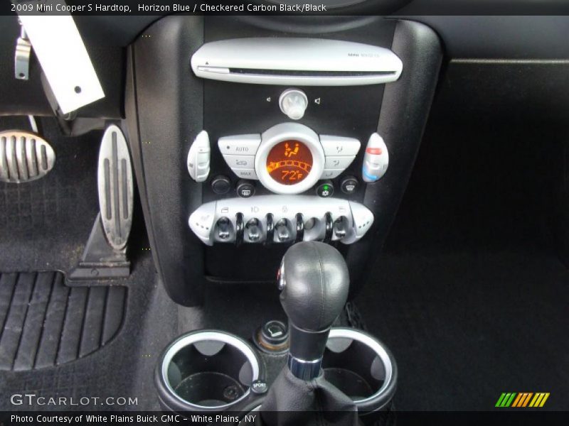Horizon Blue / Checkered Carbon Black/Black 2009 Mini Cooper S Hardtop