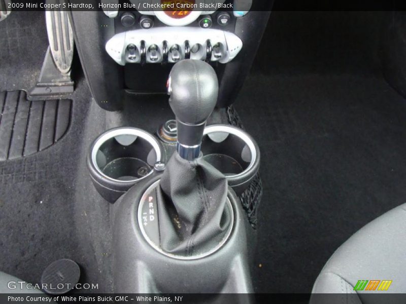 Horizon Blue / Checkered Carbon Black/Black 2009 Mini Cooper S Hardtop