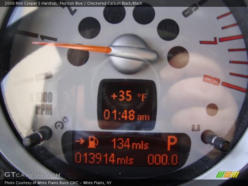 Horizon Blue / Checkered Carbon Black/Black 2009 Mini Cooper S Hardtop