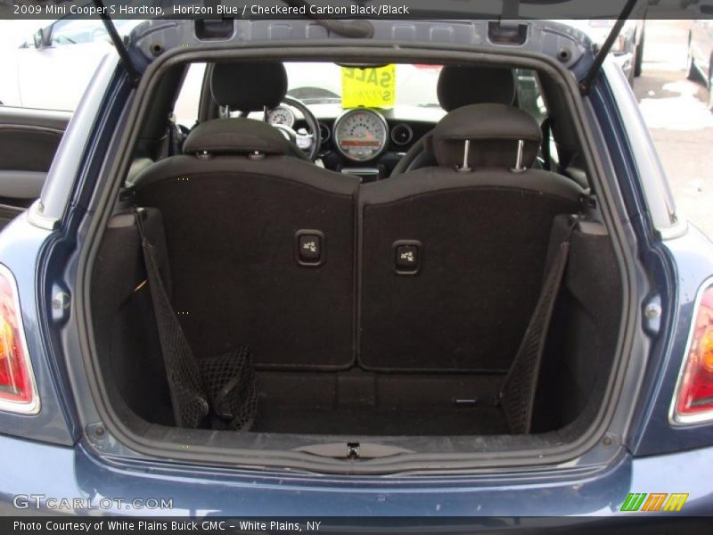 Horizon Blue / Checkered Carbon Black/Black 2009 Mini Cooper S Hardtop