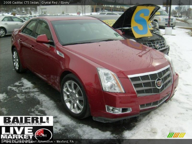 Crystal Red / Ebony 2008 Cadillac CTS Sedan