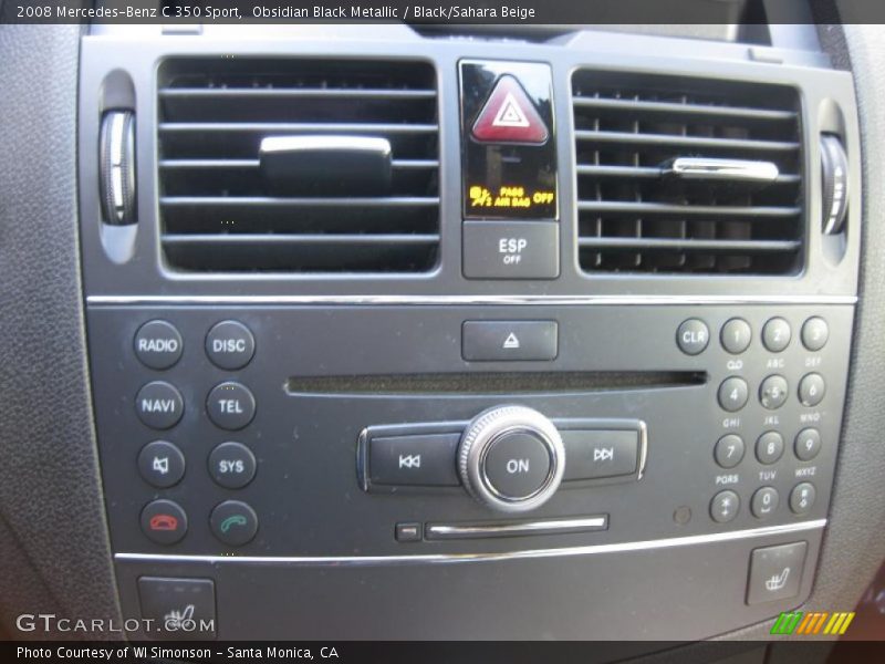 Obsidian Black Metallic / Black/Sahara Beige 2008 Mercedes-Benz C 350 Sport