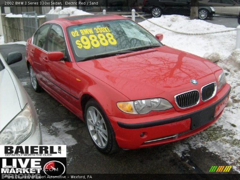 Electric Red / Sand 2002 BMW 3 Series 330xi Sedan