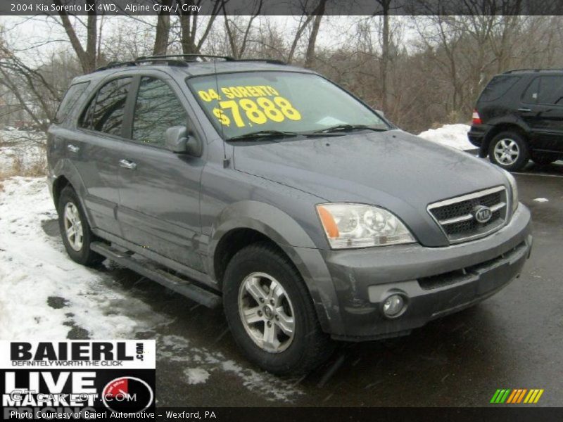 Alpine Gray / Gray 2004 Kia Sorento LX 4WD